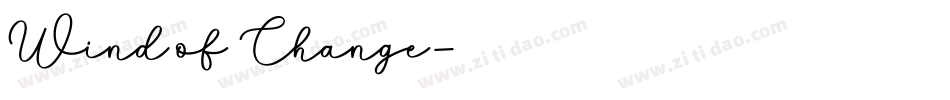 Wind of Change字体转换